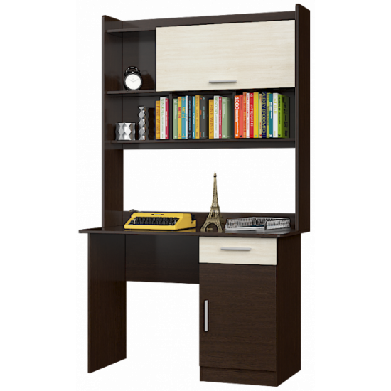 Desk with extension Everest Shkolnik 3 110x55x190 cm Combi Wenge dark Milk Oak