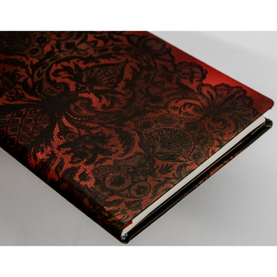 Записник Paperblanks Мереживо Алюр середній / Лінійка Червоний (9781439732472)