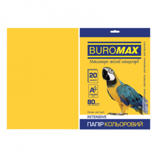  Бумага Buromax А4, 80g, INTENSIVE gold, 20sh (BM.2721320-23)