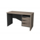 Straight desk with stand Intarsio Connect 4R right Anthracite / Sonoma truffle