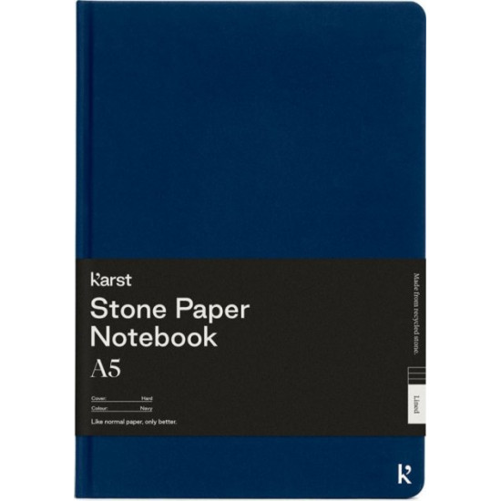 Notepad Karst Classic A5 14.8 x 21 cm unlined dark blue