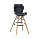 Chair Greg BAR 75 Eco leather Onder Mebli Black