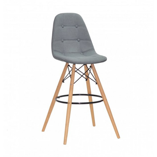 Bar chair Alex BAR 75 Viscose Onder Mebli Gray K-11