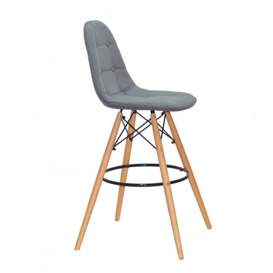 Bar chair Alex BAR 75 Viscose Onder Mebli Gray K-11