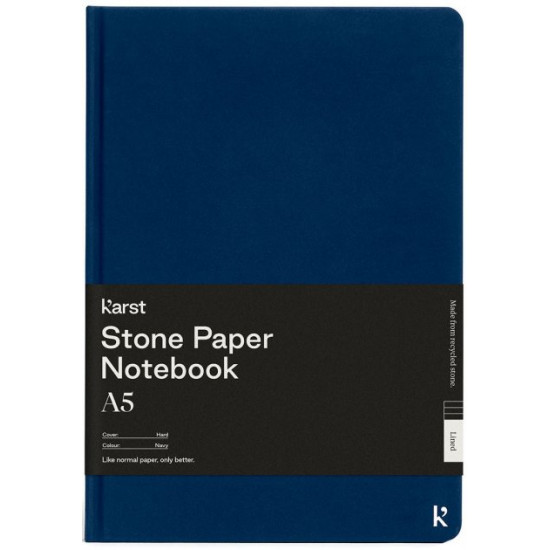 Notebook Karst Notebook A5 144 pages lined Dark blue (754169026899)