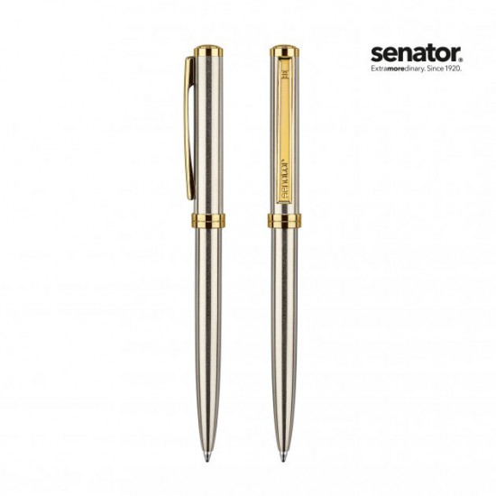 Ballpoint pen Senator Delgado Classic Steel, color steel/gold