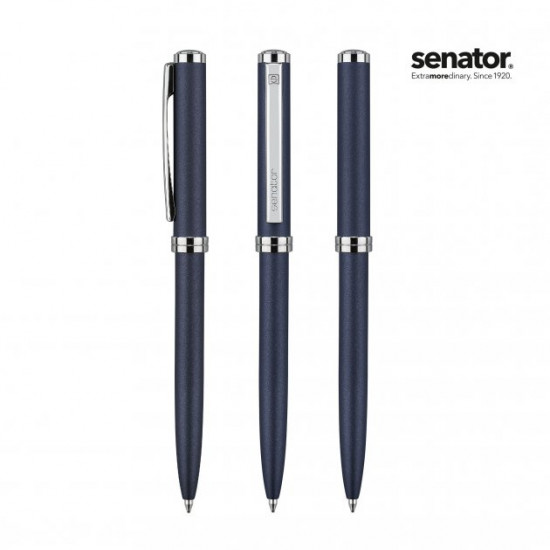 Ballpoint pen Senator Delgado Metallic, matte blue