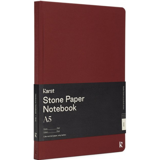 Блокнот Karst Notebook A5 144 сторінок у крапку Піно-бордо (754169026950)