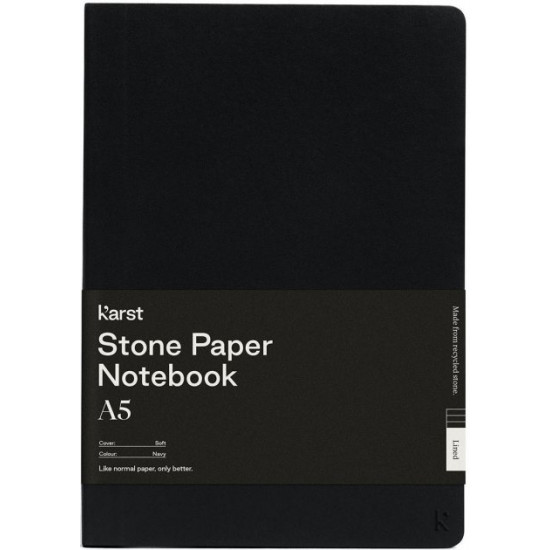 Блокнот Karst Notebook A5 144 сторінок у крапку Чорний (754169024529)