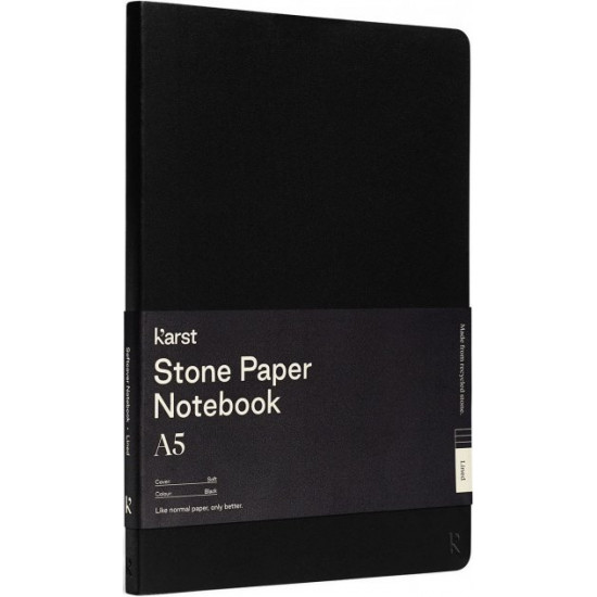 Блокнот Karst Notebook A5 144 сторінок у крапку Чорний (754169024529)