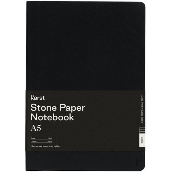 Блокнот Karst Notebook A5 144 сторінки в клітинку Чорний (754169024536)