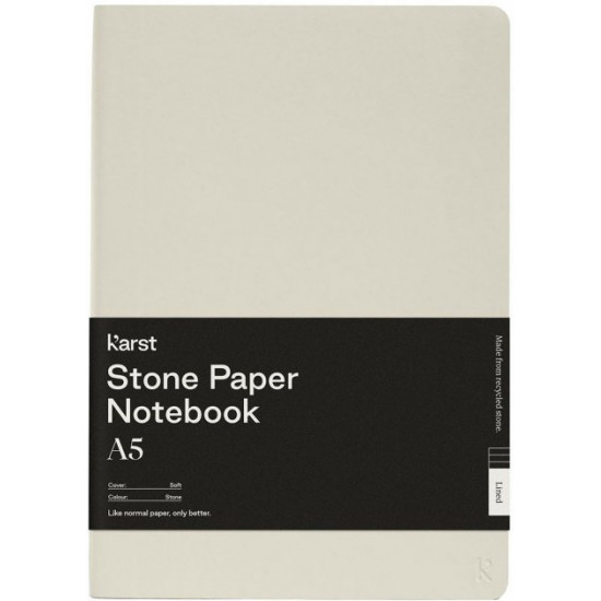 Notebook Karst Notebook A5 144 pages in line Gray stone (754169024581)