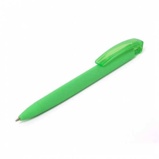 Kulkov pen with soft-touch surface UMA TRINITY K, lime, 1100133II