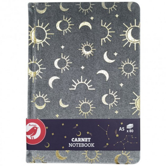 Notepad Auchan Astra Crescent with bookmark, A5, 80 sheets