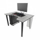 Gaming desk ZEUS™ GAMER-1 concrete/black