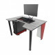 Gaming desk ZEUS™ GAMER-1 red/concrete