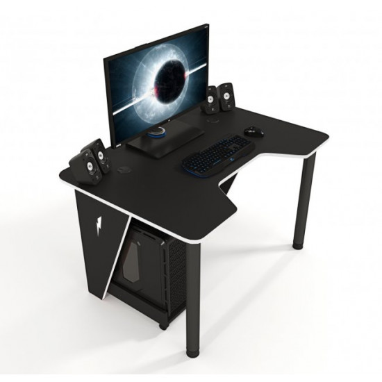 Gaming desk Ivar-140 Zeus black/white