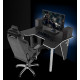 Gaming desk with LED lighting Igrok-3L Zeus black/white