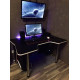 Gaming desk with LED lighting Igrok-3L Zeus black/white