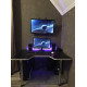 Gaming desk with LED lighting Igrok-3L Zeus black/white