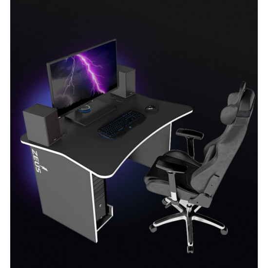 Gaming gaming table ZET-2 (140x92 cm) Zeus black+white