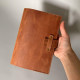 Notebook in leather cover Thin A5 format Red