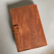 Notebook in leather cover Thin A5 format Red