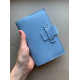 Notebook in leather cover Thin A6 format Blue