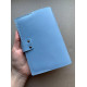 Notebook in leather cover Thin A6 format Blue