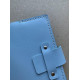 Notebook in leather cover Thin A6 format Blue