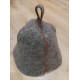 Lider hat for baths and saunas Bath hat Natural felt Gray