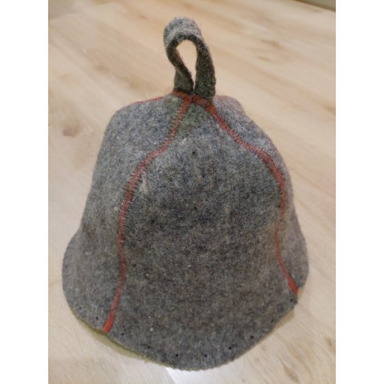 Lider hat for baths and saunas Bath hat Natural felt Gray