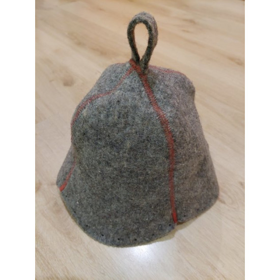 Lider hat for baths and saunas Bath hat Natural felt Gray