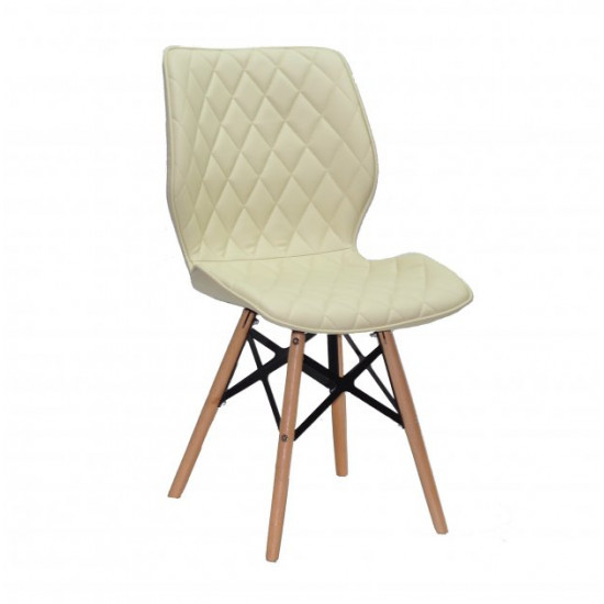 Chair Nolan XXL Eco leather Onder Mebli Beige 1017