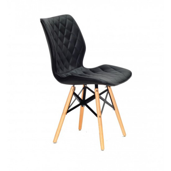 Chair Nolan XXL Eco leather Onder Mebli Black