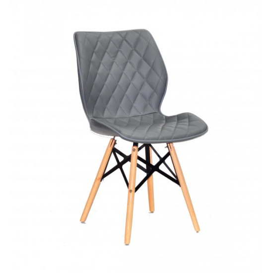 Chair Nolan XXL Eco leather Onder Mebli Gray 1001