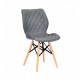 Chair Nolan XXL Eco leather Onder Mebli Gray 1001