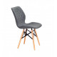 Chair Nolan XXL Eco leather Onder Mebli Gray 1001