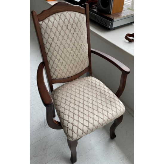 Dining chair with armrests Mix furniture Natalie dark walnut