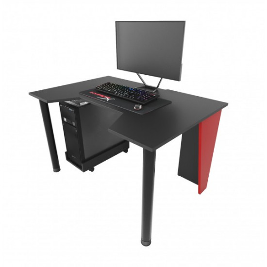 Gaming desk ZEUS™ GAMER-1 red/black