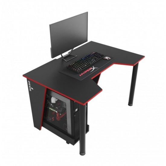 Gaming desk ZEUS™ GAMER-1 black/red edge