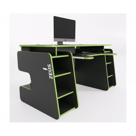 Gaming table ZEUS™ Galaktika, black-lime