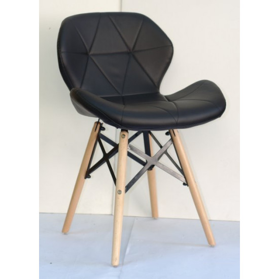 Chair Invar XXL Eco leather Onder Mebli Black