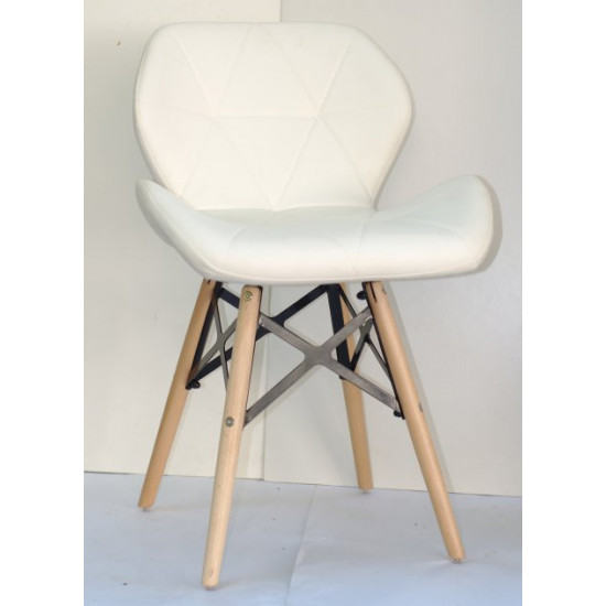 Chair Invar XXL Eco leather Onder Mebli White