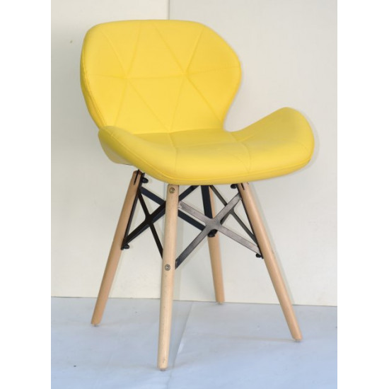 Chair Invar XXL Eco leather Onder Mebli Yellow 12