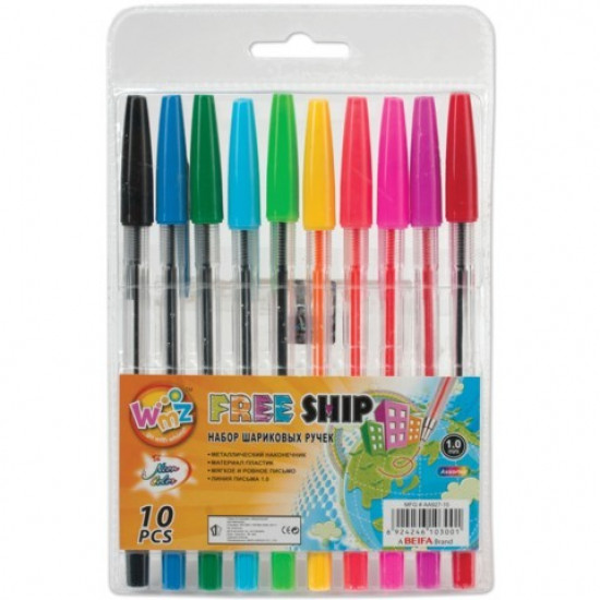 Set of ballpoint pens Beifa AA927-10 (10 colors)