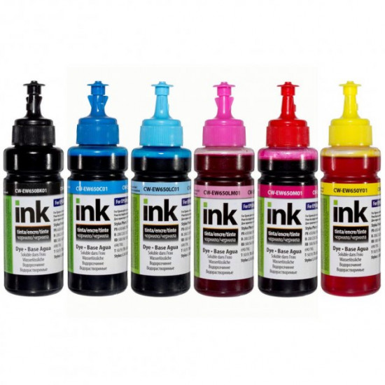 ColorWay Epson TX650 ink set, 6x100 ml (CW-EW650SET01)