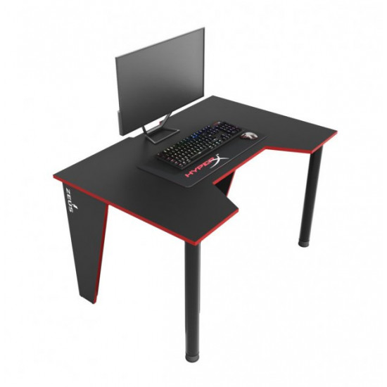 Gaming desk Gamer-1 Zeus black with red edge