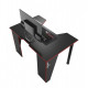 Gaming desk Gamer-1 Zeus black with red edge