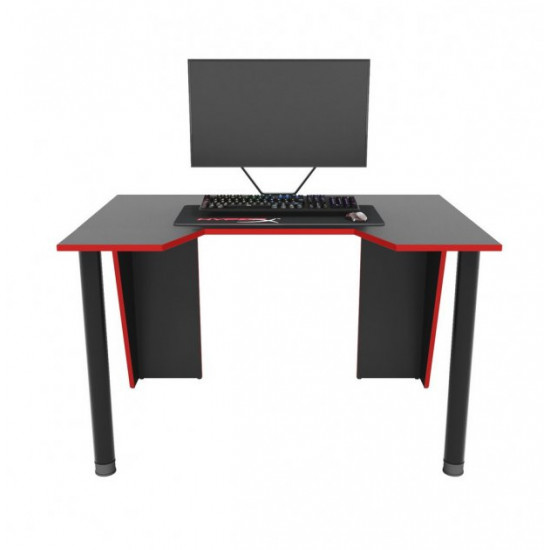 Gaming desk Gamer-1 Zeus black with red edge